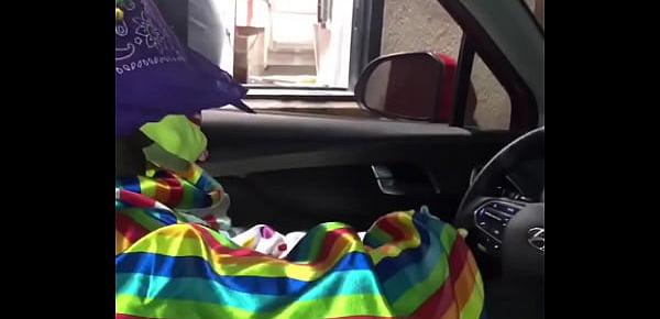  Clown gets dick sucked while ordering food